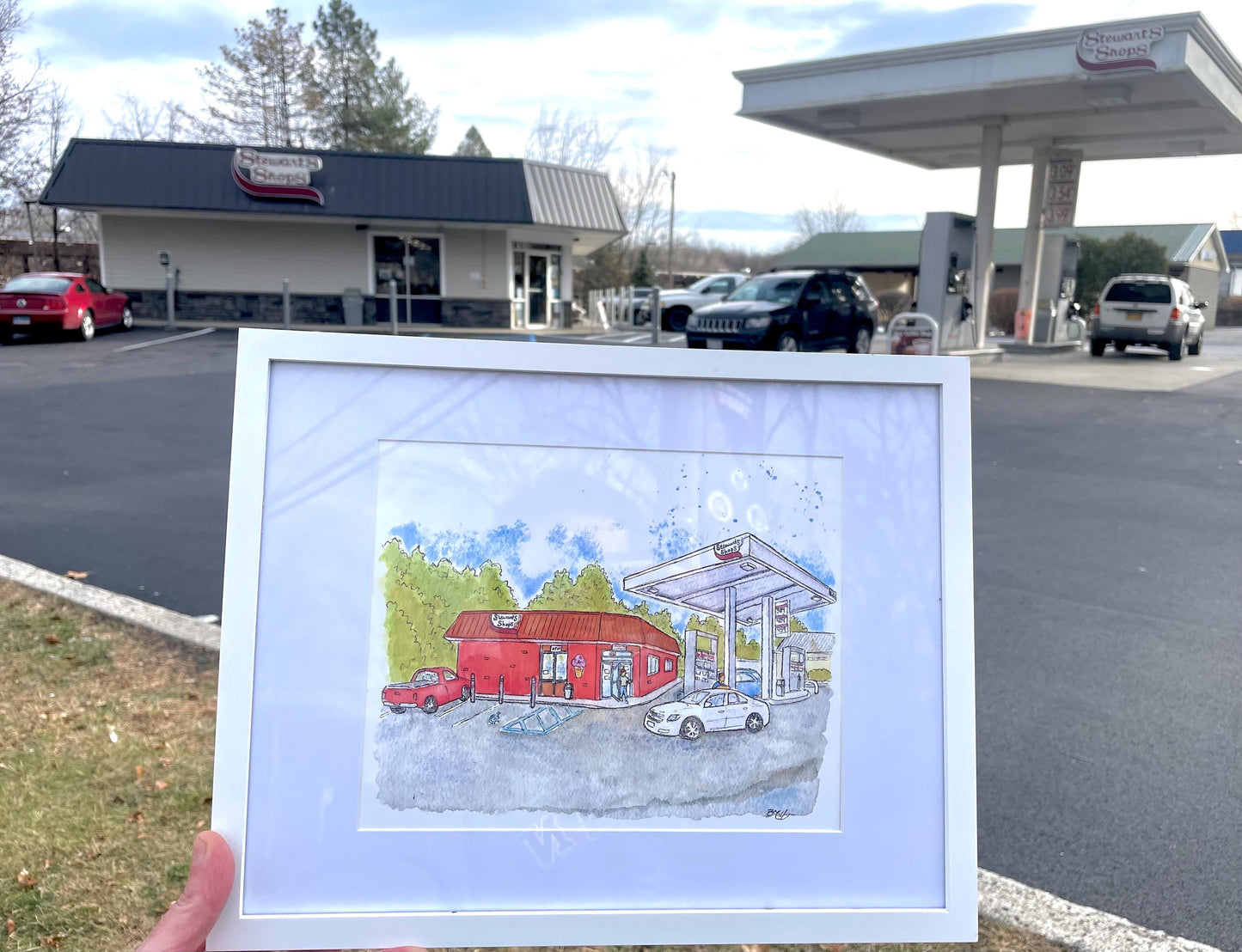 Stewart's Shops Watercolor Art Print - 8x10" By Bryan Etch - Beloved Upstate NY / Adirondacks Convenience Store!