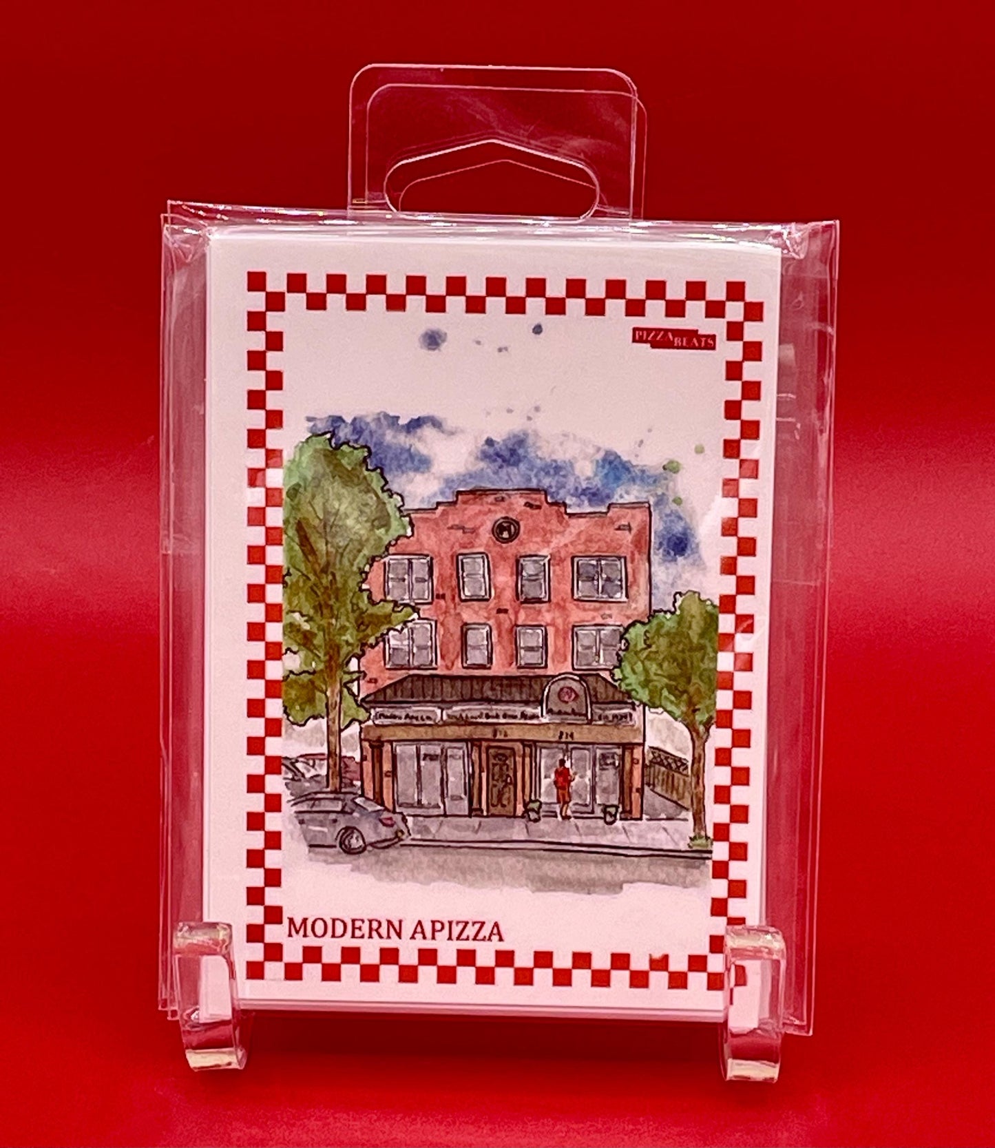 PIZZA BEATS Pizzerias in Watercolor Trading Card Set - Series 1: New Haven Apizza (8 cards)