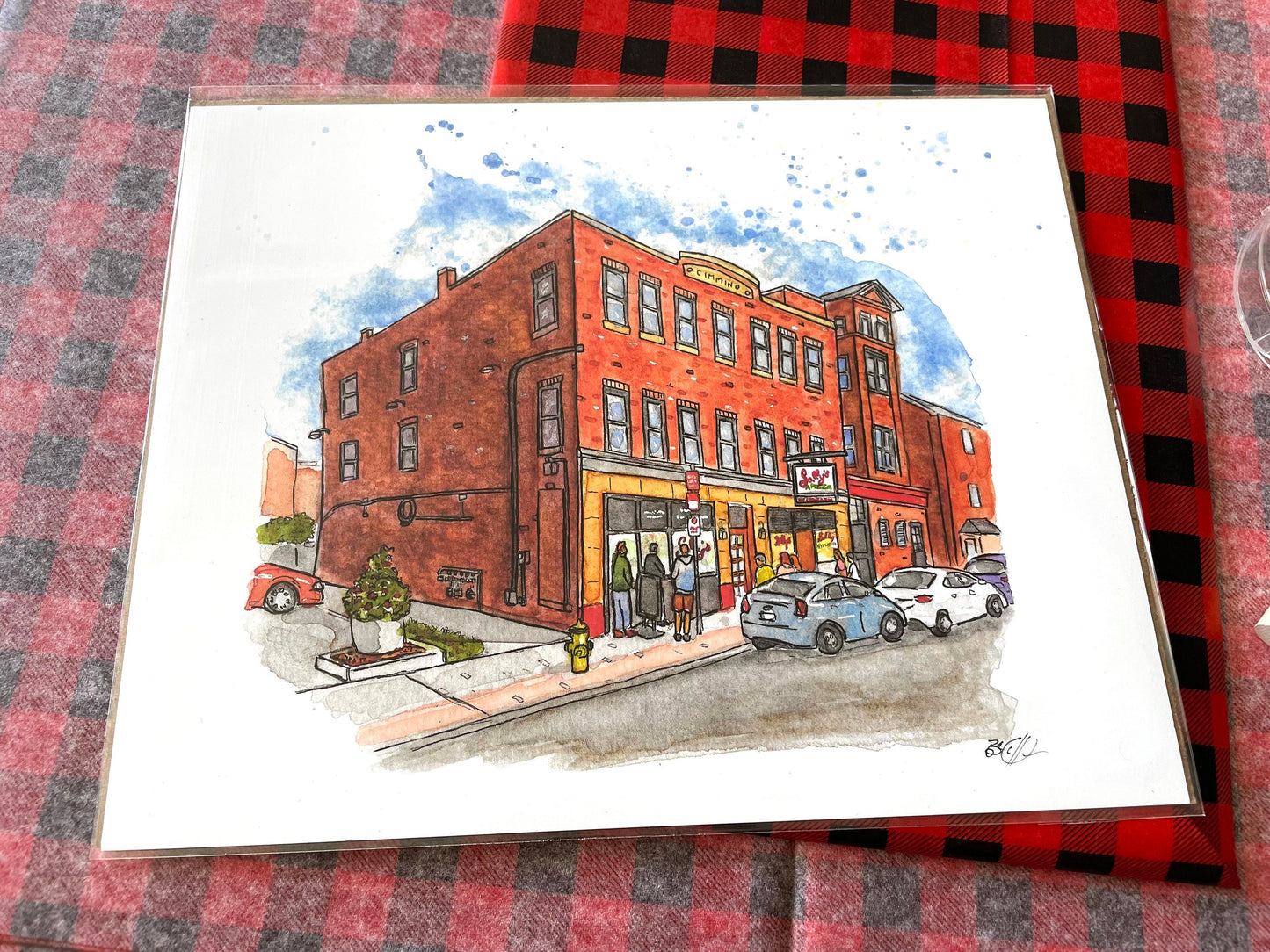 Sally’s Apizza New Haven, CT - 8x10" Watercolor Pizzeria Art Print by Bryan Etch