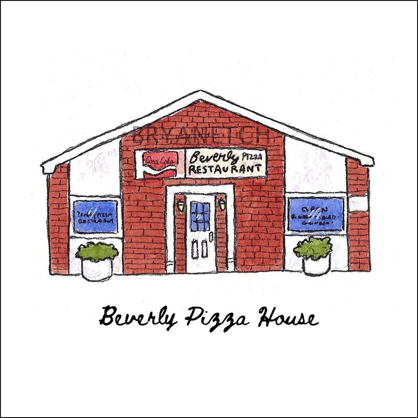 Beverly Pizza House Storefront Series, Bridgeport, CT - Art Print