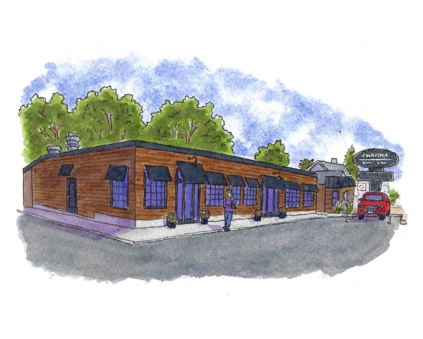 Christos Restaurant & Bar - Wallingford, CT Art Print by Bryan Etch