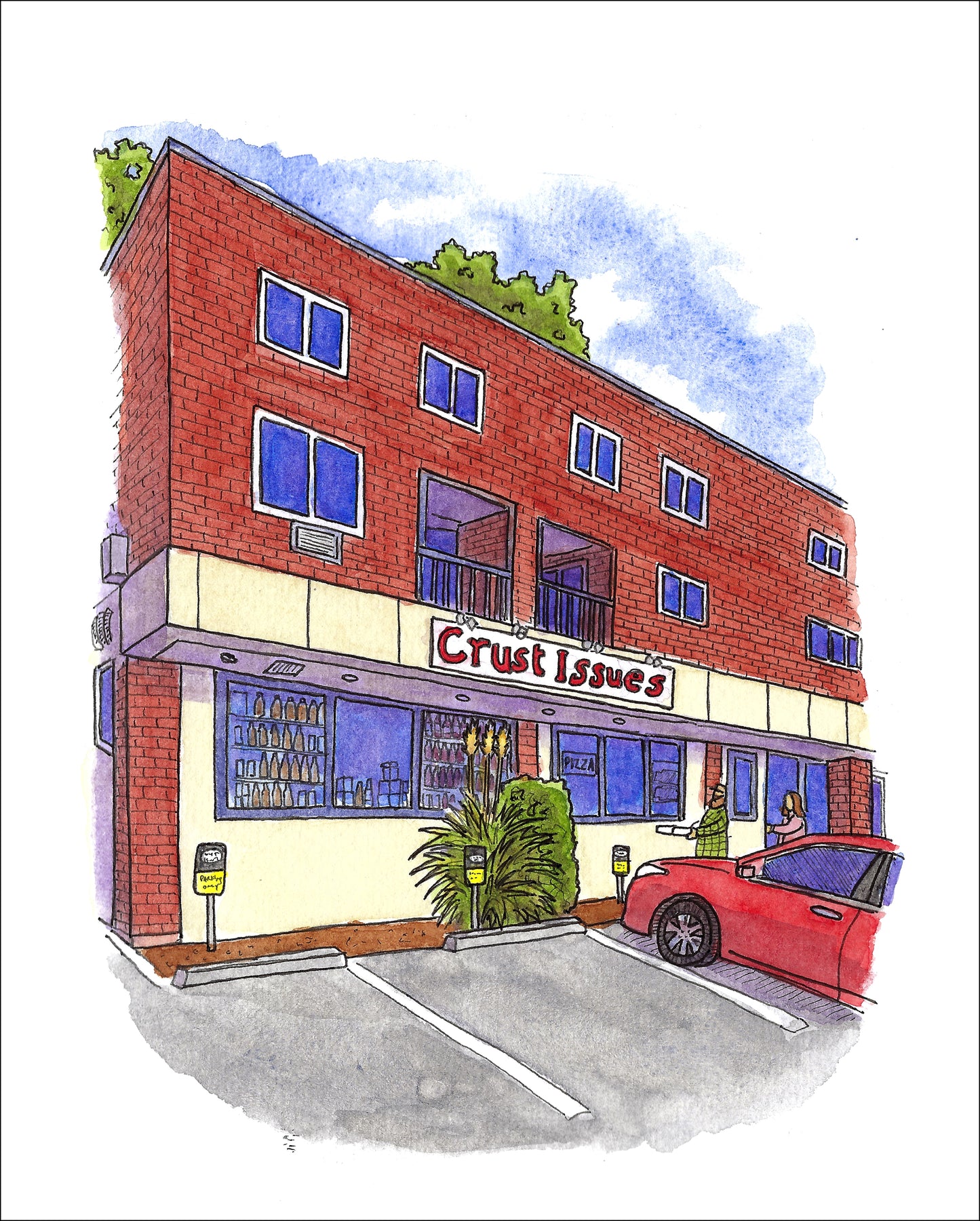 Crust Issues Pizza - Norwalk, CT Art Print by Bryan Etch