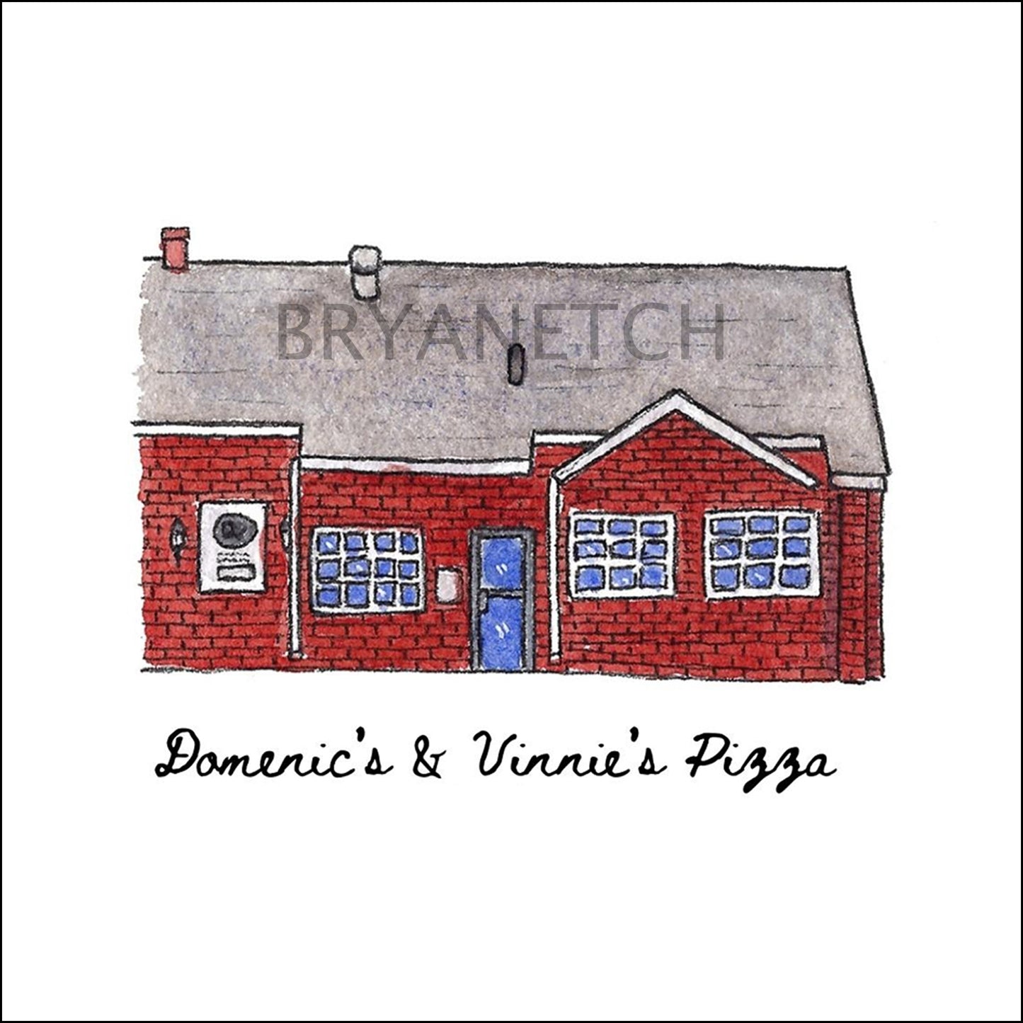 Domenic & Vinnie's Storefront Series, Waterbury, CT - Art Print