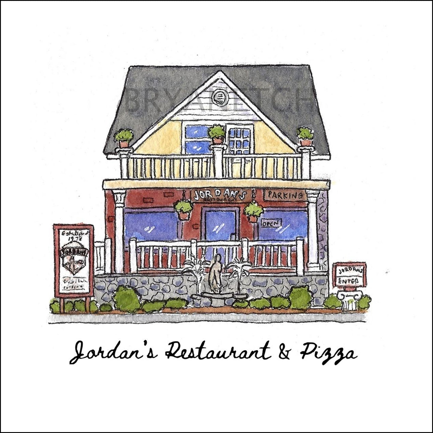 Jordan's Restaurant & Pizza Storefront Series, Norwalk, CT - Art Print