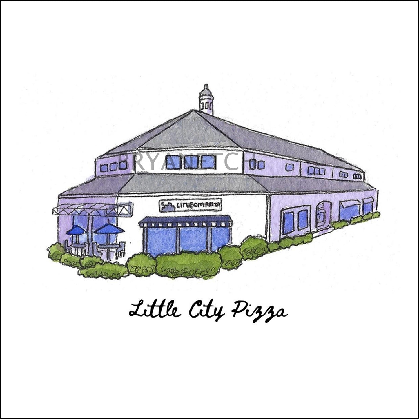 Little City Pizza Storefront Series, Avon, CT - Art Print