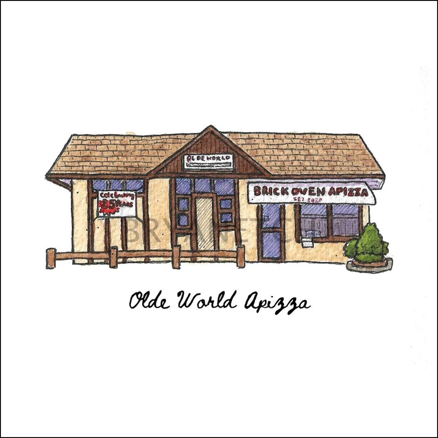 Olde World Apizza Storefront Series, North Haven, CT - Art Print