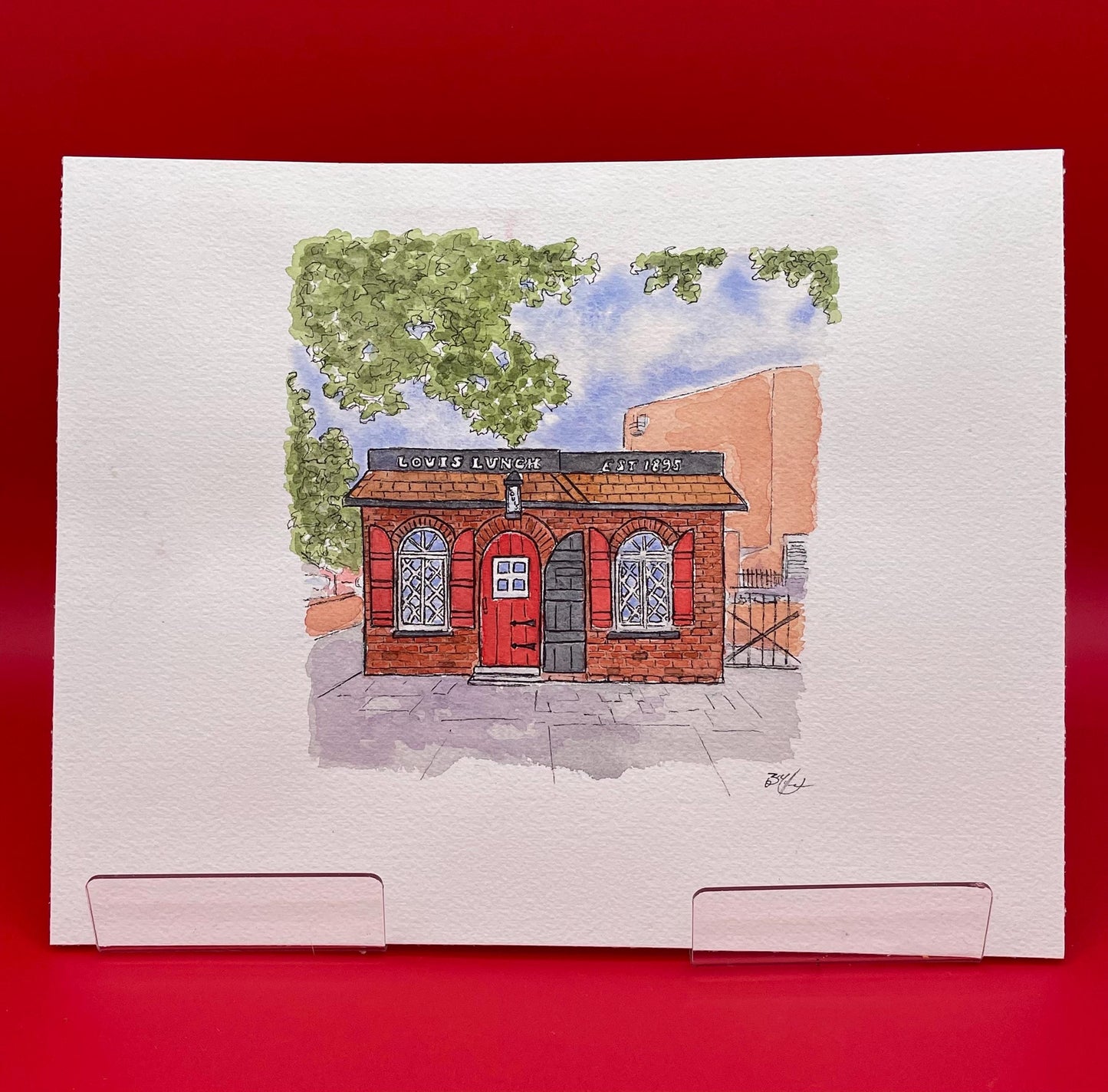 Louis' Lunch New Haven CT Original Watercolor Art by Bryan Etch