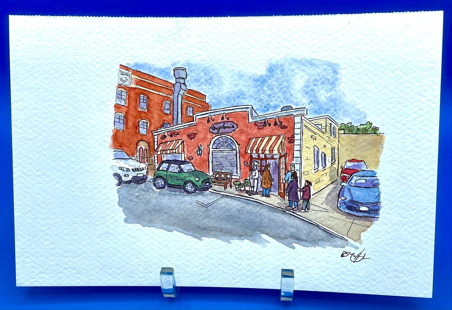 Angeloni's Caldwell New Jersey Watercolor Painting