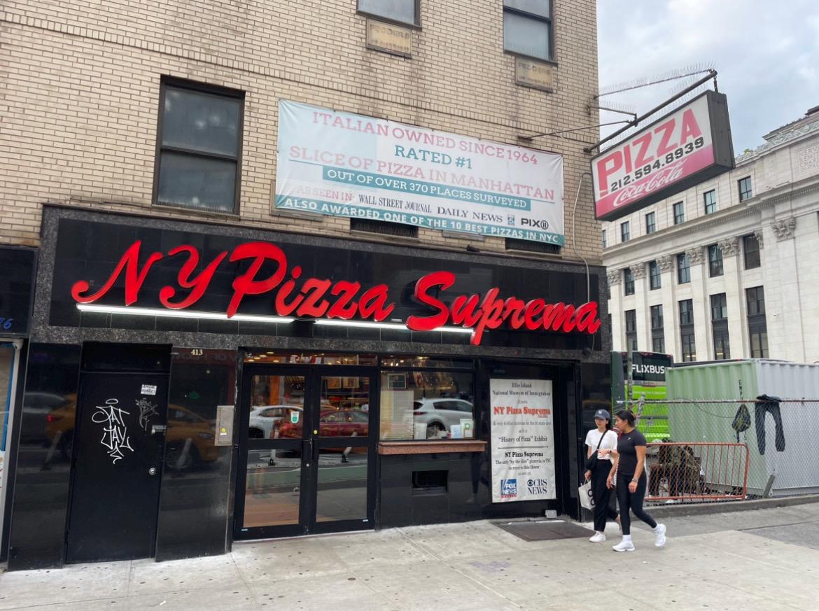 NY Pizza Suprema - 8x10" Watercolor Pizzeria Art Print by Bryan Etch - Famous NYC Slice Shop