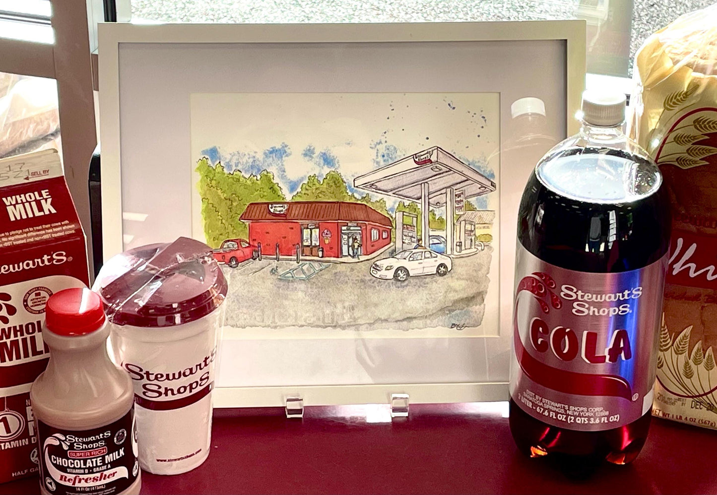 Stewart's Shops Watercolor Art Print - 8x10" By Bryan Etch - Beloved Upstate NY / Adirondacks Convenience Store!