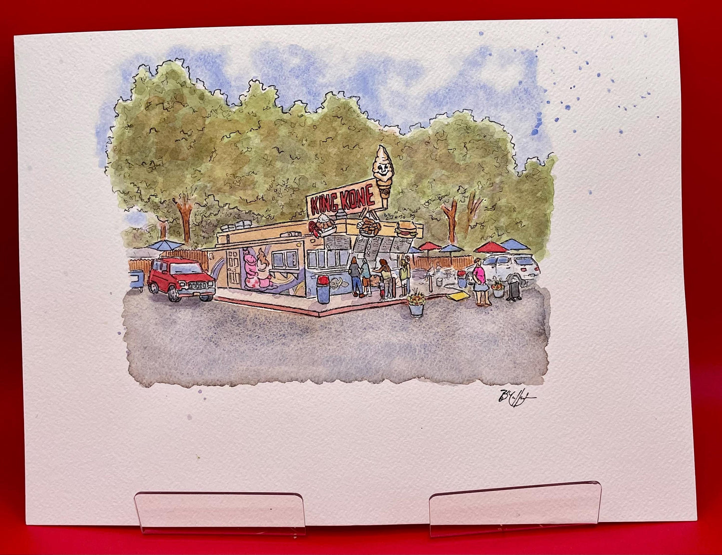 King Kone Katonah NY Original Watercolor Art by Bryan Etch