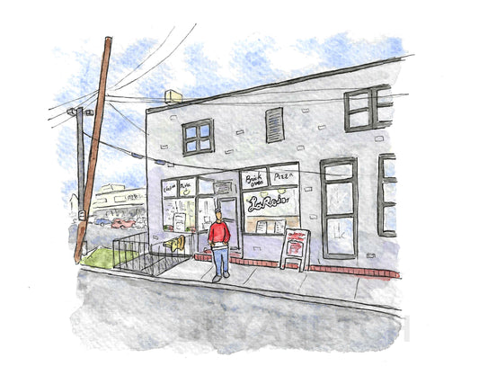 Pizzeria La Rosa, New Rochelle, NY Watercolor Art Print 8x10” - Westchester Pizzeria