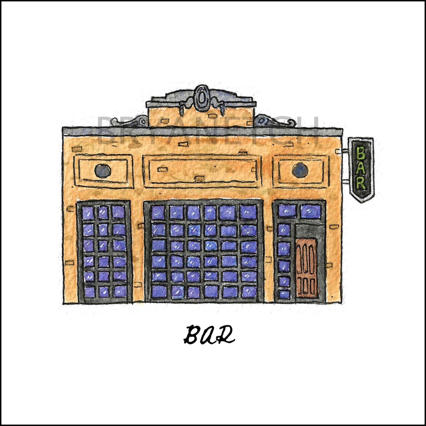 BAR New Haven Storefront Series, New Haven, CT - Art Print