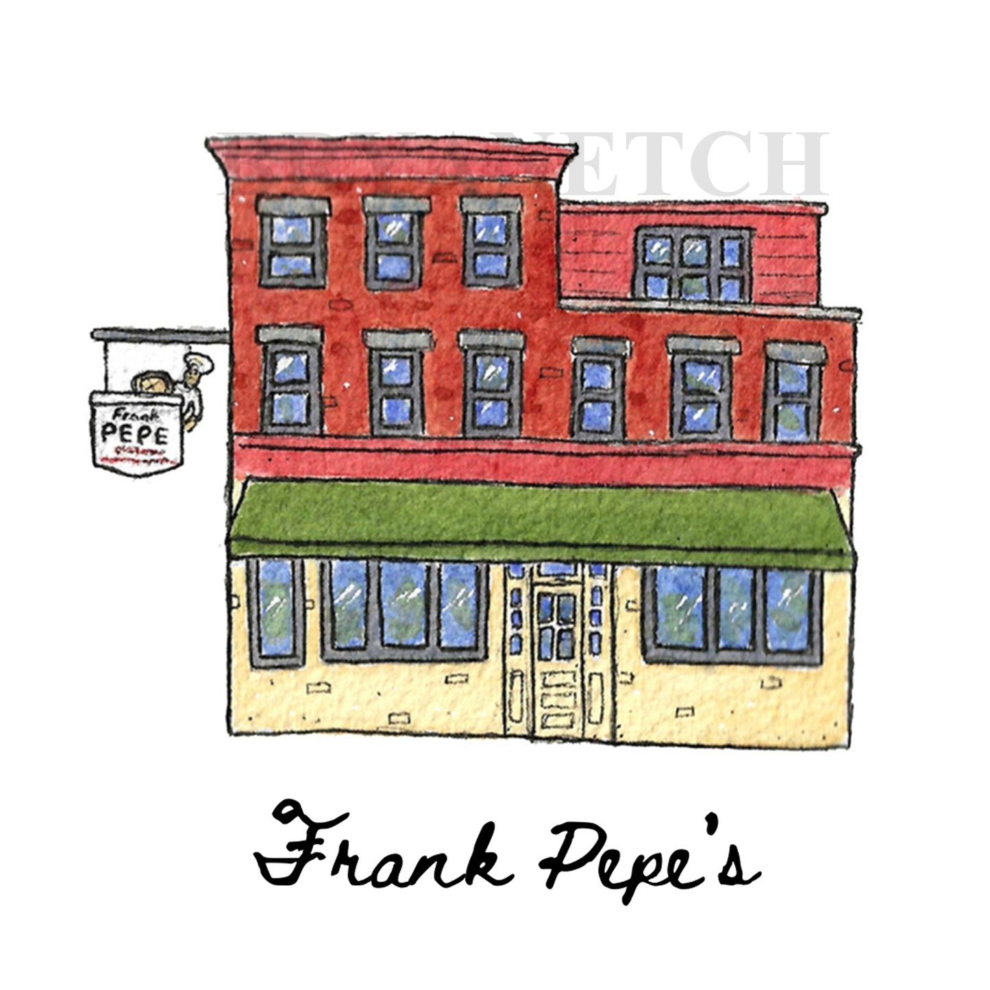 Frank Pepe's Pizzeria Napoletana Storefront Series, New Haven, CT - Art Print