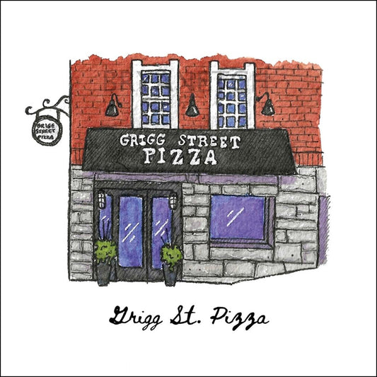 Grigg Street Pizza Storefront Series, Greenwich, CT - Art Print