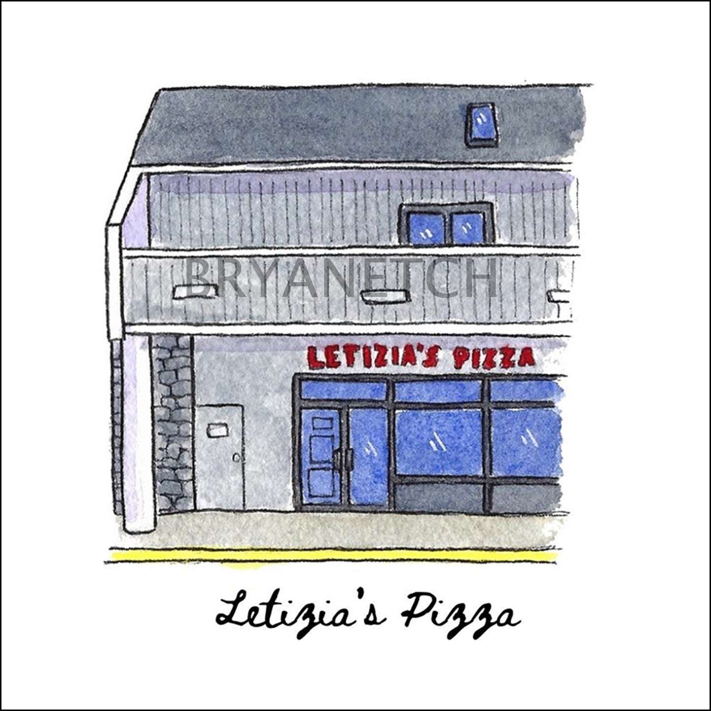 Letizia's Pizza Storefront Series, Norwalk, CT - Art Print