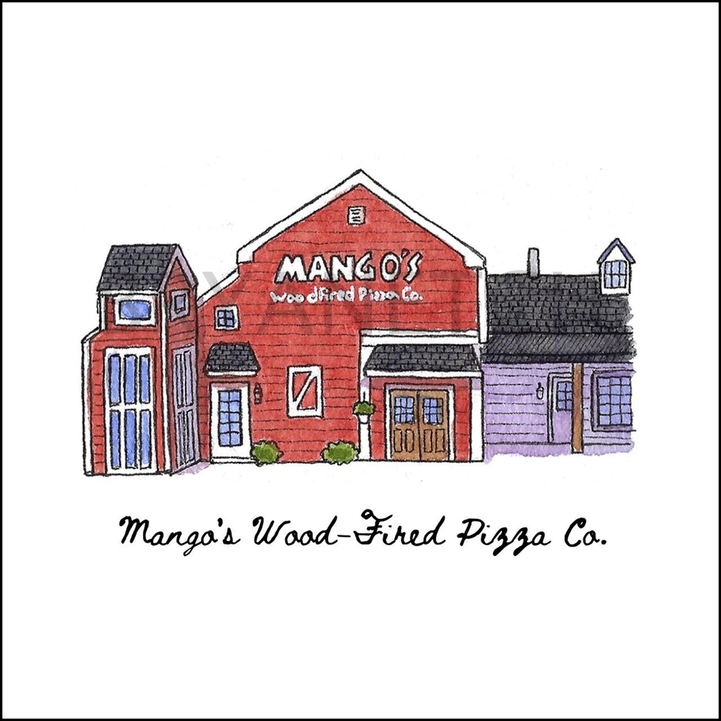 Mango's Wood Fired Pizza Co. Storefront Series, Mystic, CT - Art Print