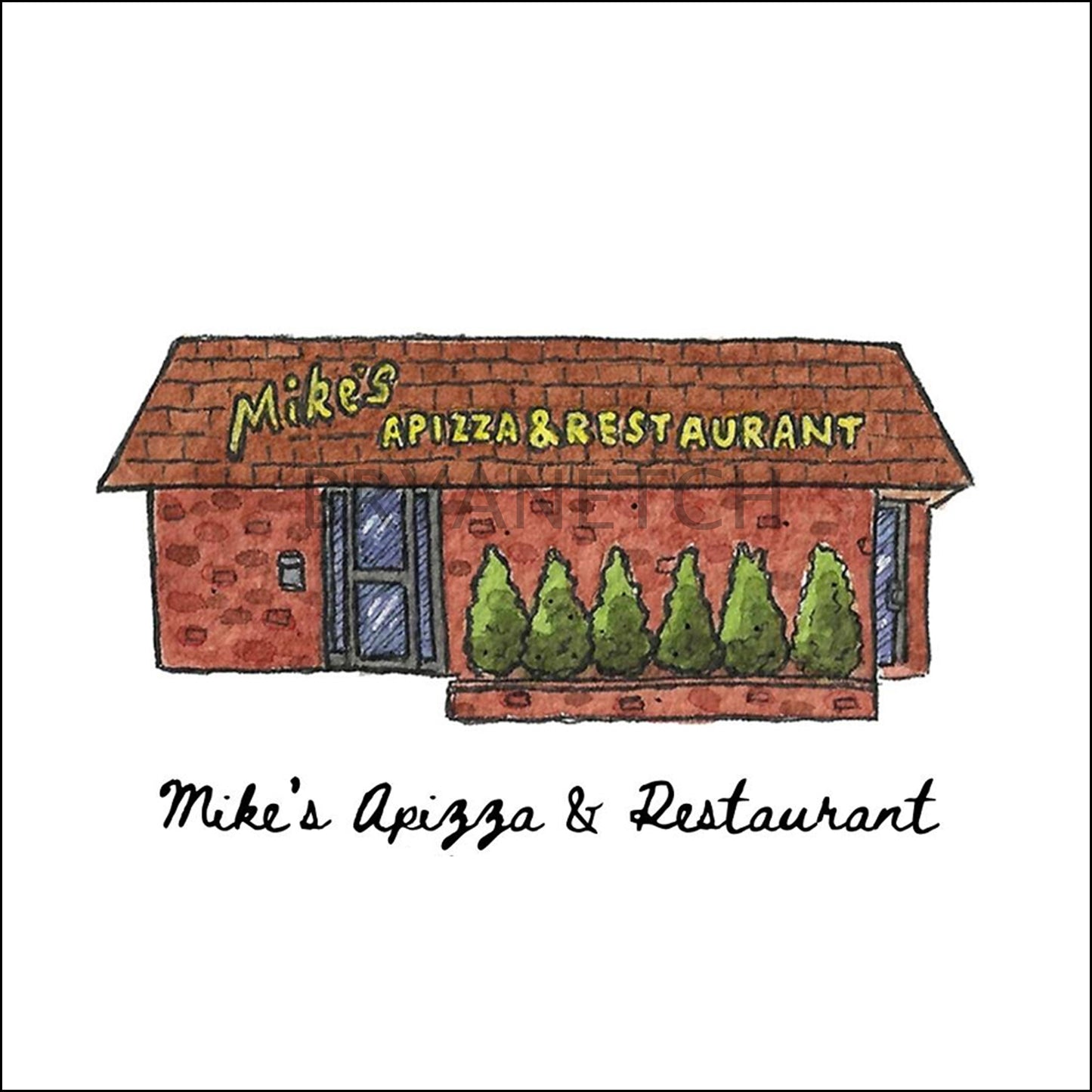 Mike's Apizza Storefront Series, West Haven, CT - Art Print