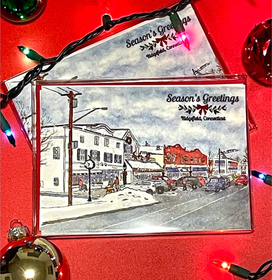 Ridgefield in the Snow Holiday Card Set (10 cards)