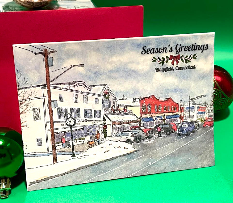 Ridgefield in the Snow Holiday Card Set (10 cards)