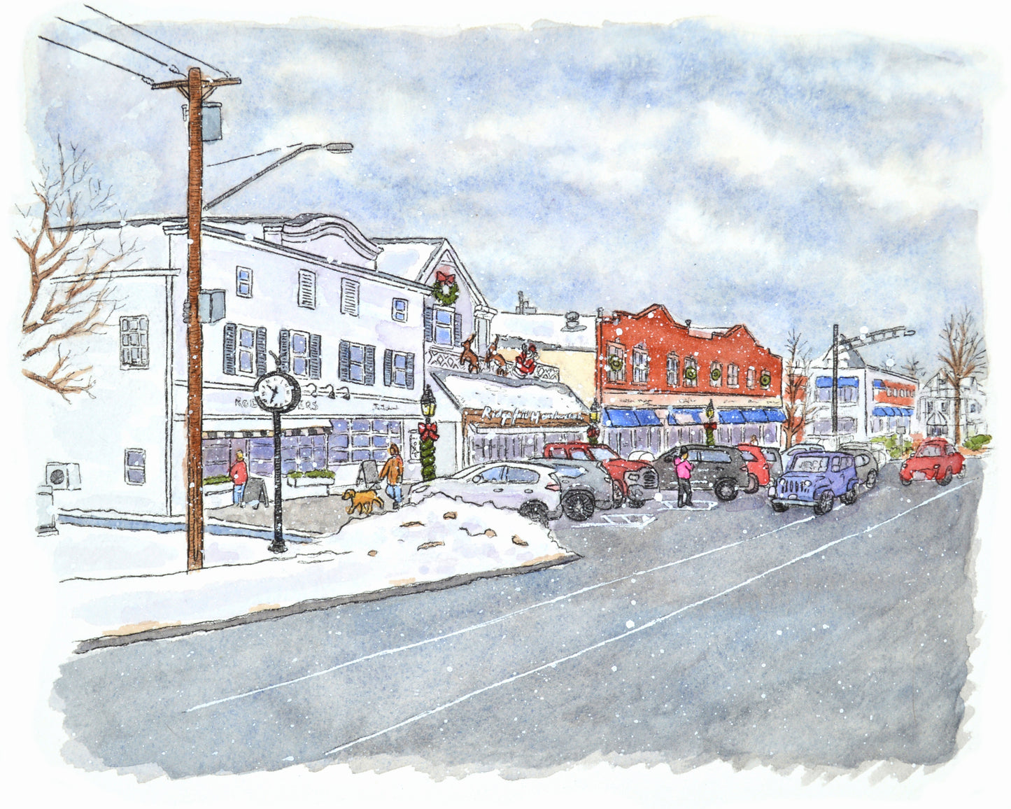 Ridgefield in the Snow Holiday Card Set (10 cards)