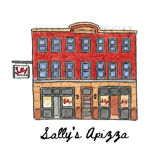 Sally's Apizza Storefront Series, New Haven, CT - Art Print