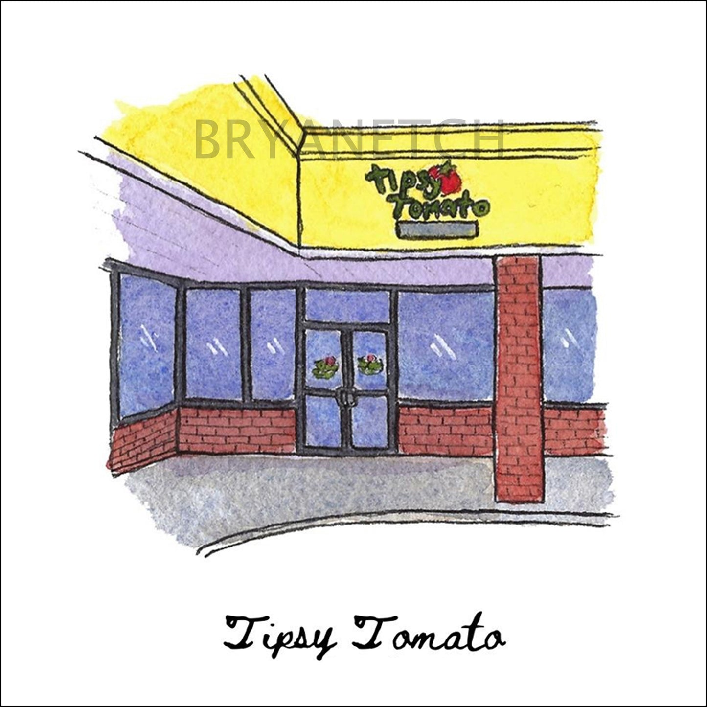 Tipsy Tomato Storefront Series, Derby, CT - Art Print