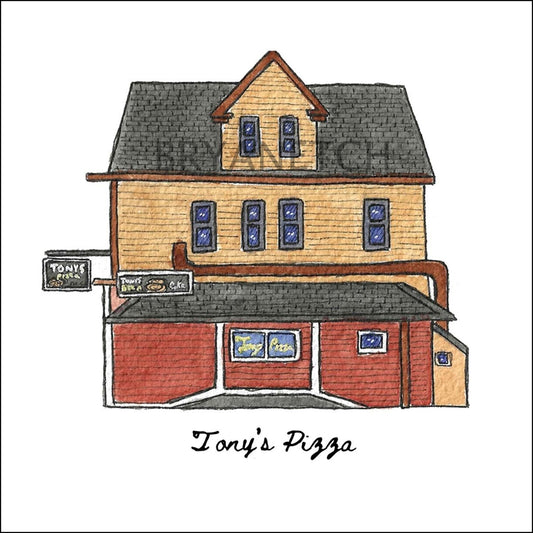 Tony's Pizza Storefront Series, Willimantic, CT - Art Print