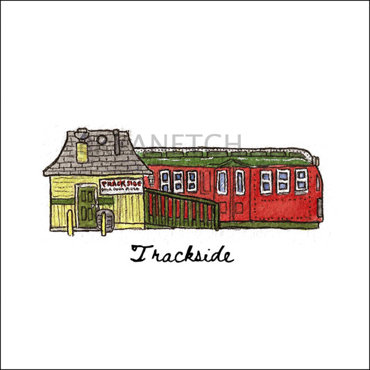 Trackside Brick Oven Pizzeria Storefront Series, Wallingford, CT - Art Print