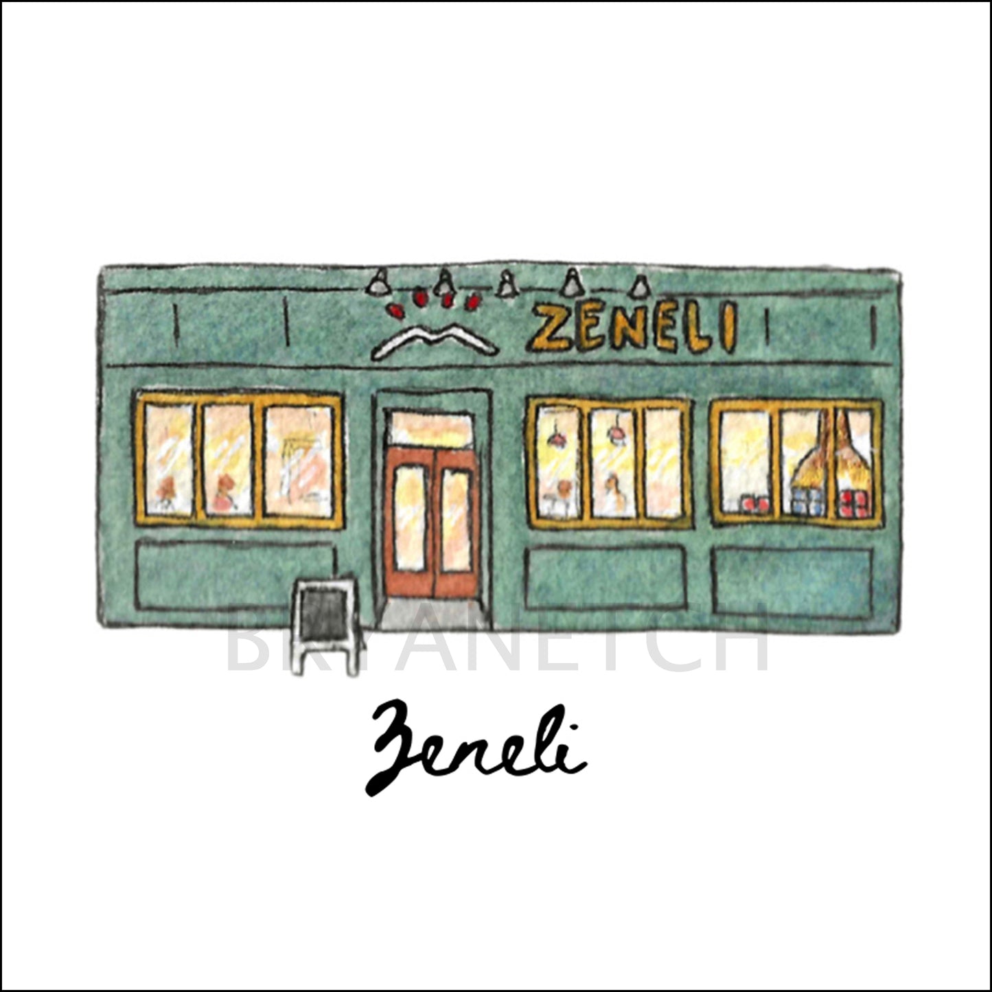 Zeneli Pizzeria Storefront Series, New Haven, CT - Art Print