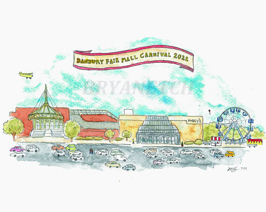 Danbury Fair Mall Carnival 2022 Watercolor Art