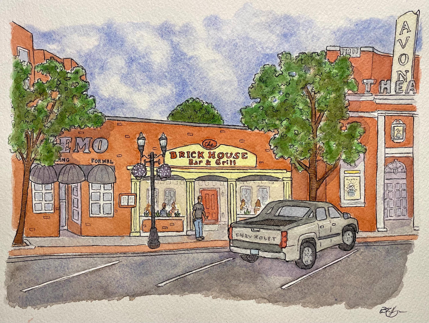 BrickHouse Bar & Grill - Stamford, CT - 8x10” art print by Bryan Etch